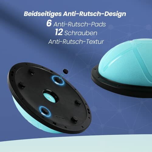 Balance-Board mit Anti-Rutsch-Design auf blauem Hintergrund