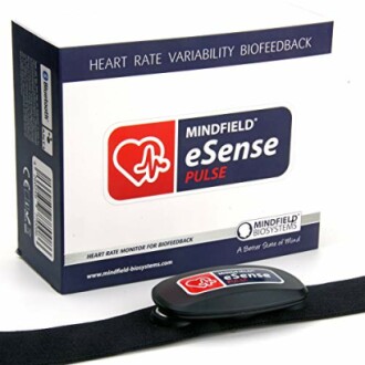 eSense Pulse Herzfrequenz-Monitor und Verpackung.