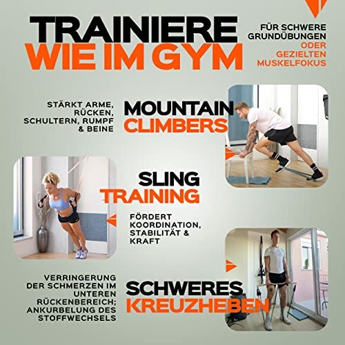 Personen bei Fitnessübungen zu Hause