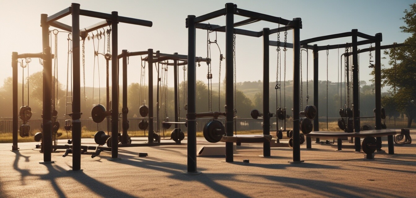 Outdoor fitness zone designed for various age groups